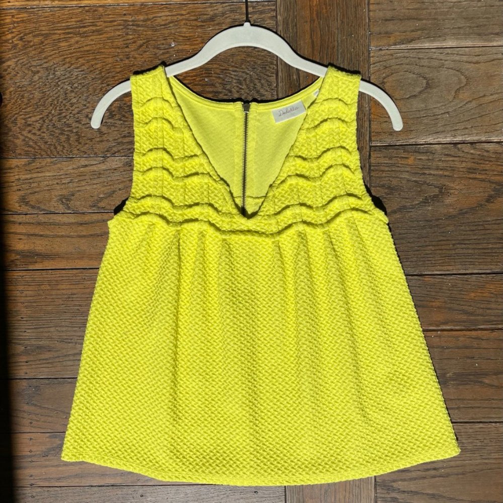 Anthro Deletta Yellow Tank Top